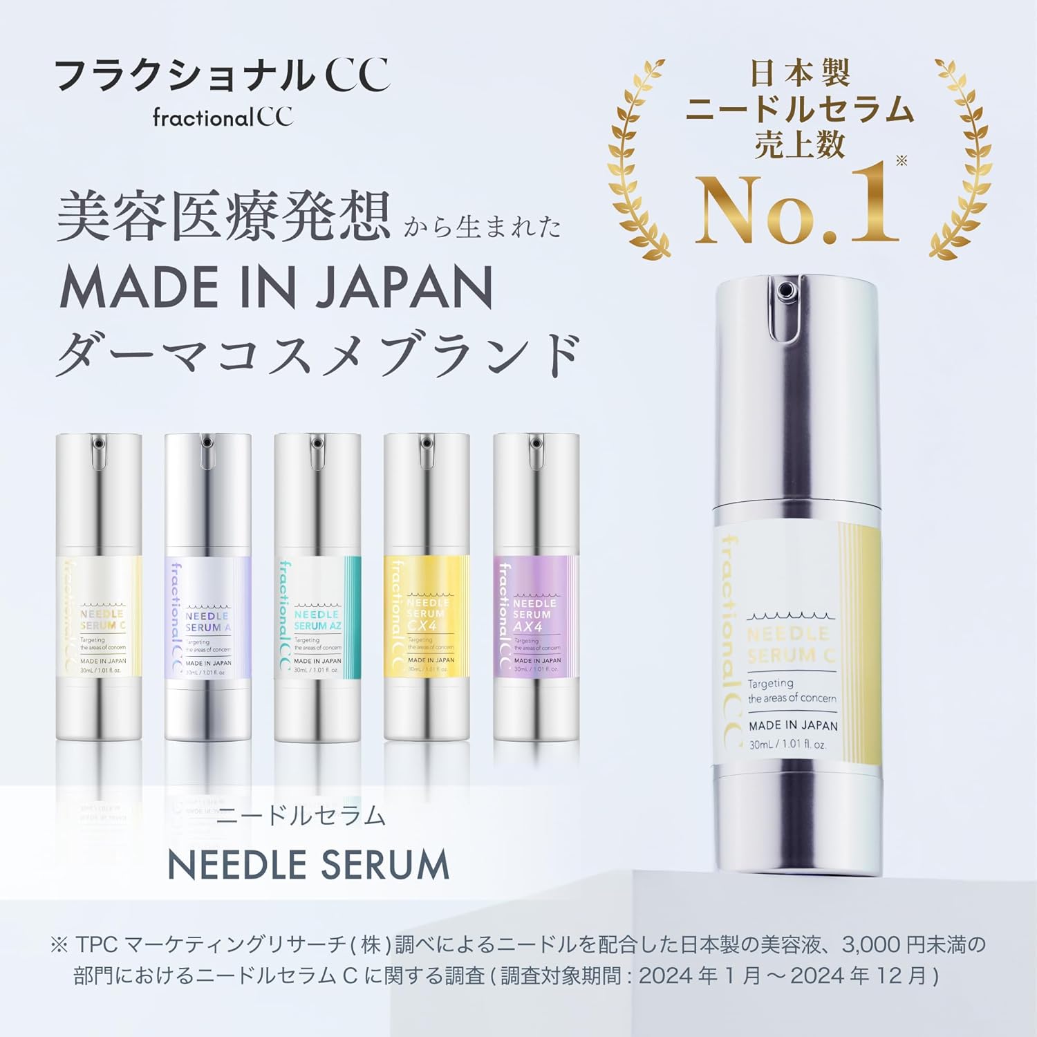 Fractional CC Needle Serum AX4 PDRN Pore Elastic Retinol Exosome Needle Shot 1.0 fl oz (30 ml)