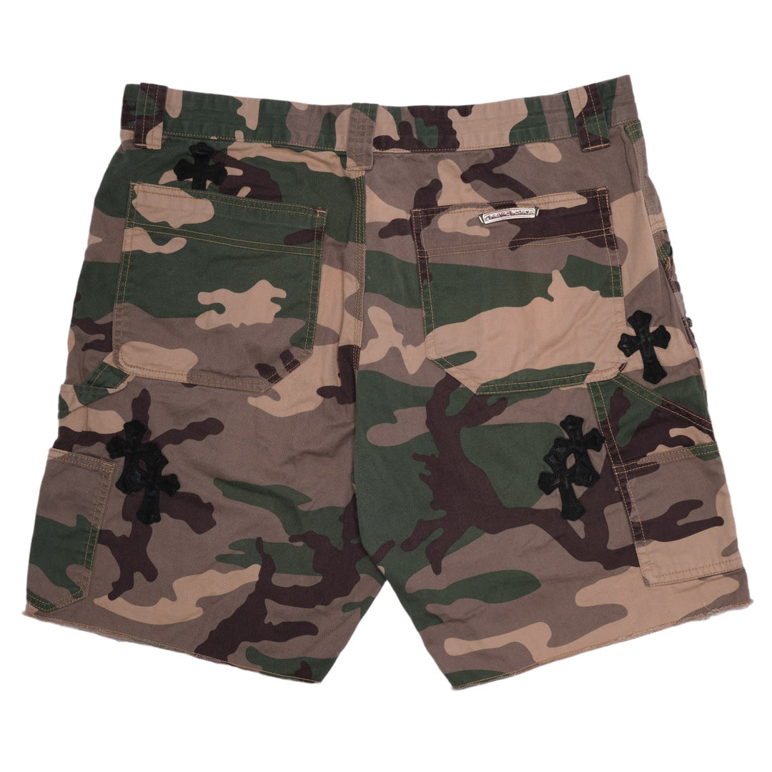 CHROME HEARTS MATTY BOY 'WOODLAND CAMO' SEX RECORDS CARPENTER SHORTS