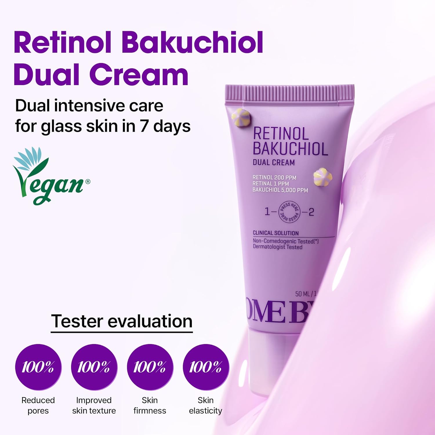 SOME BY MI Retinol Vactiol Dual Cream, 1.7 fl oz (50 ml), Aging Care, Wrinkle Skin, Firm Skin, Glossy Face, Moisturizing, Skin Texture, Korean Cosmetics