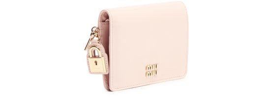 MIU MIU Leather coin purse with padlock details - Image 2