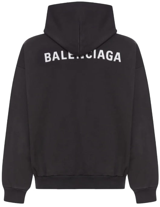 BALENCIAGA 'EMBROIDERED' LOGO PRINT HOODIE