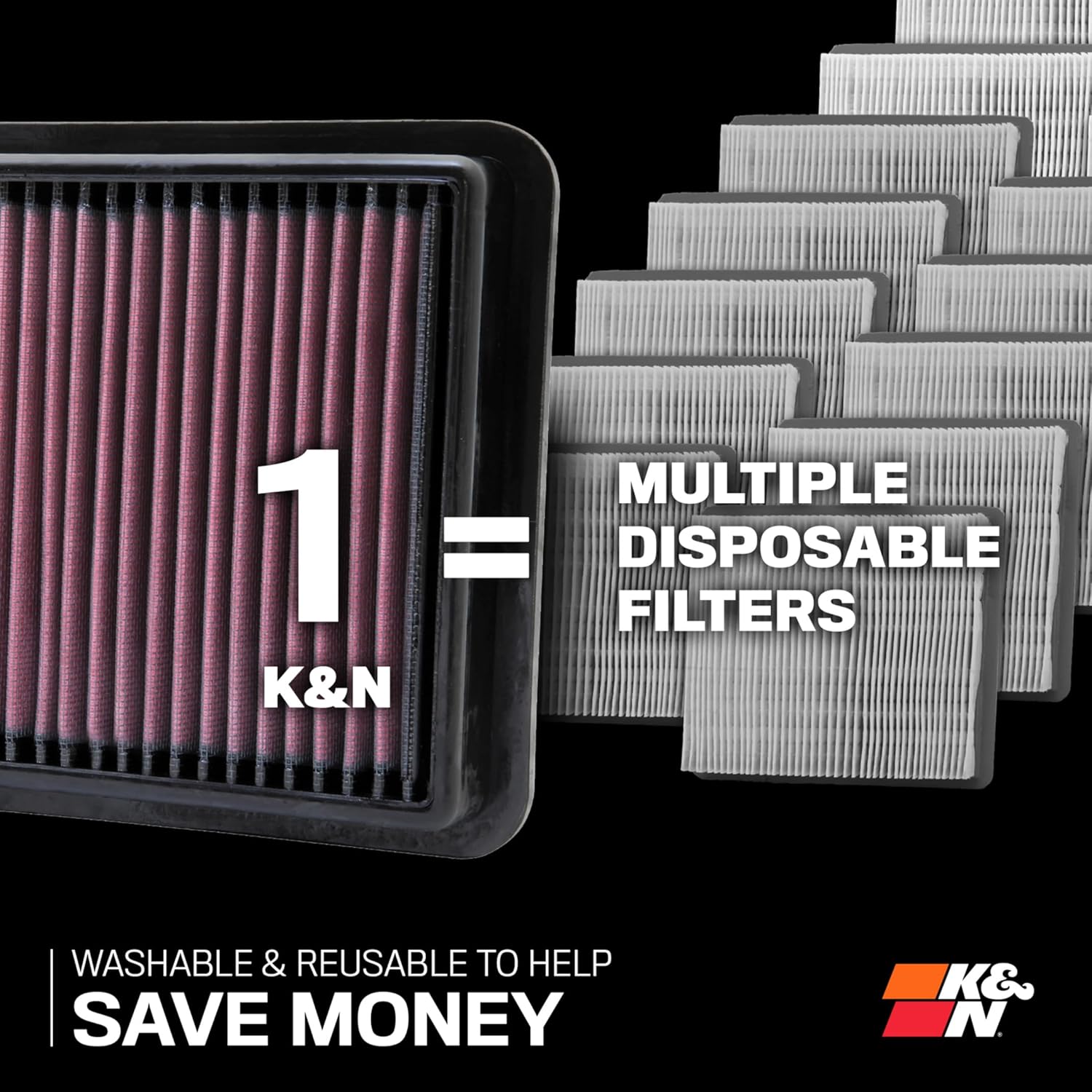 K&N Replacement Air Filter 33, Genuine