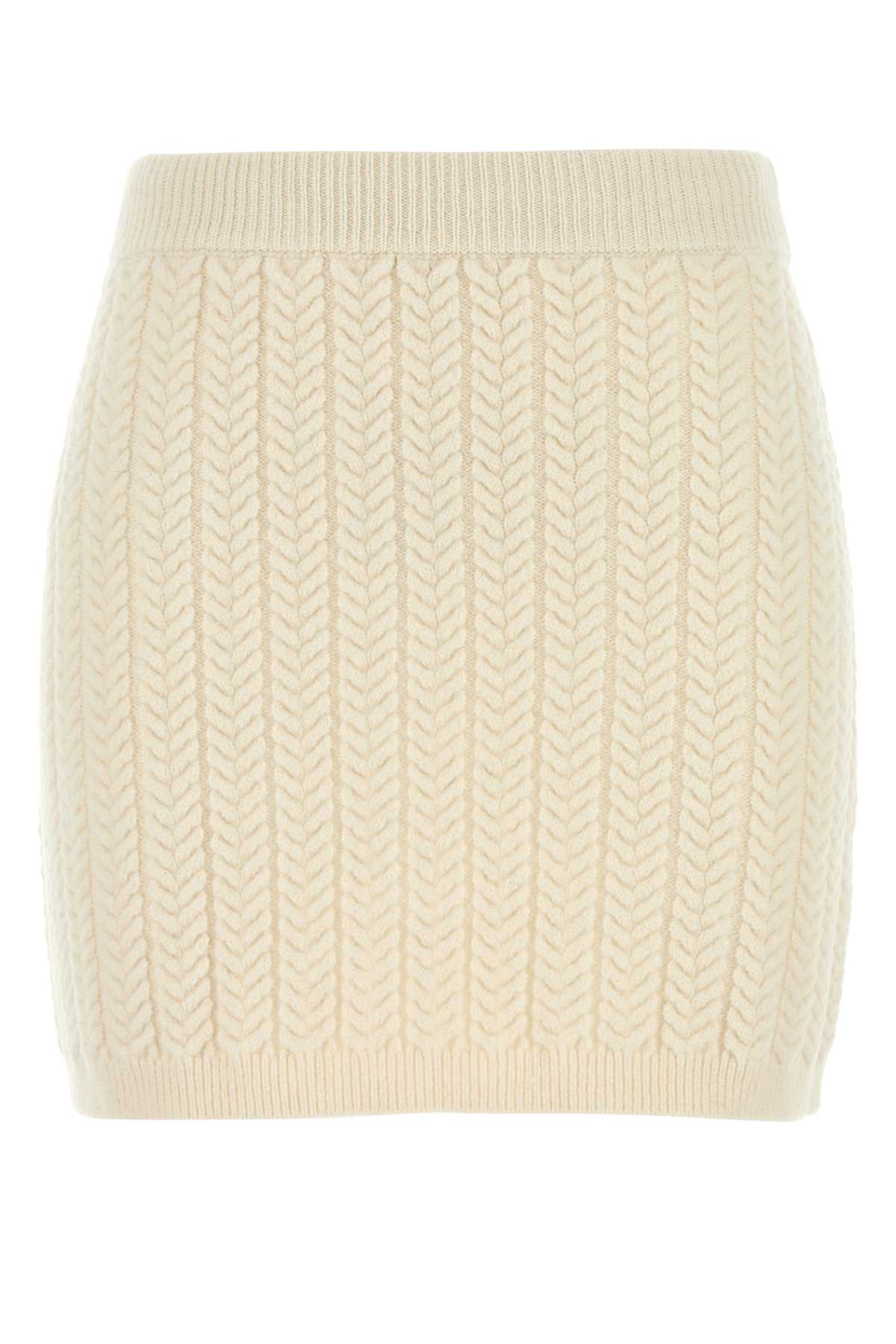 Sportmax SportMaxアイボリーウールブレンドEarry1ミニスカート - Image 2