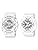 CASIO GA-110MW-7ABA-110X-7A3 Waterproof Pair Watch, G-SHOCK Baby-G, Men's, Women's, Ana-Digi, White, Wristwatch