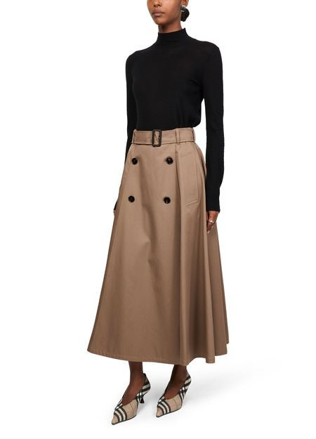 BURBERRY Gabardine Trench Midi Skirt - Image 2