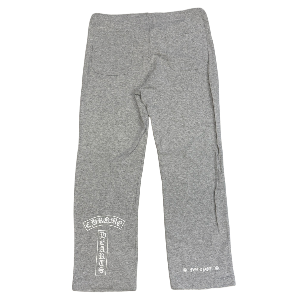 CHROME HEARTS 'GREY' T-BAR SWEATPANTS