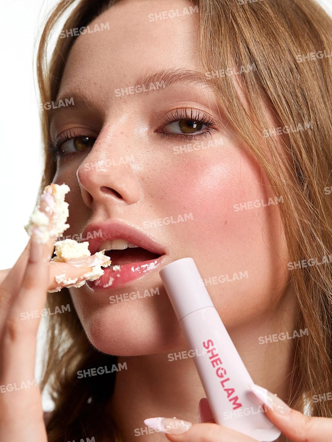 SHEGLAM Crystal Glaze Lip Gloss Moisturizing Jelly, Crystal Gloss, Lasts 8 Hours, Sweet Scent (Strawberry Milk)