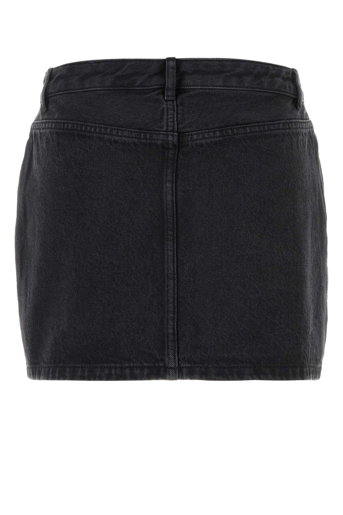 A.p.c. A.P.C.ブラックデニムミニスカート - Image 2