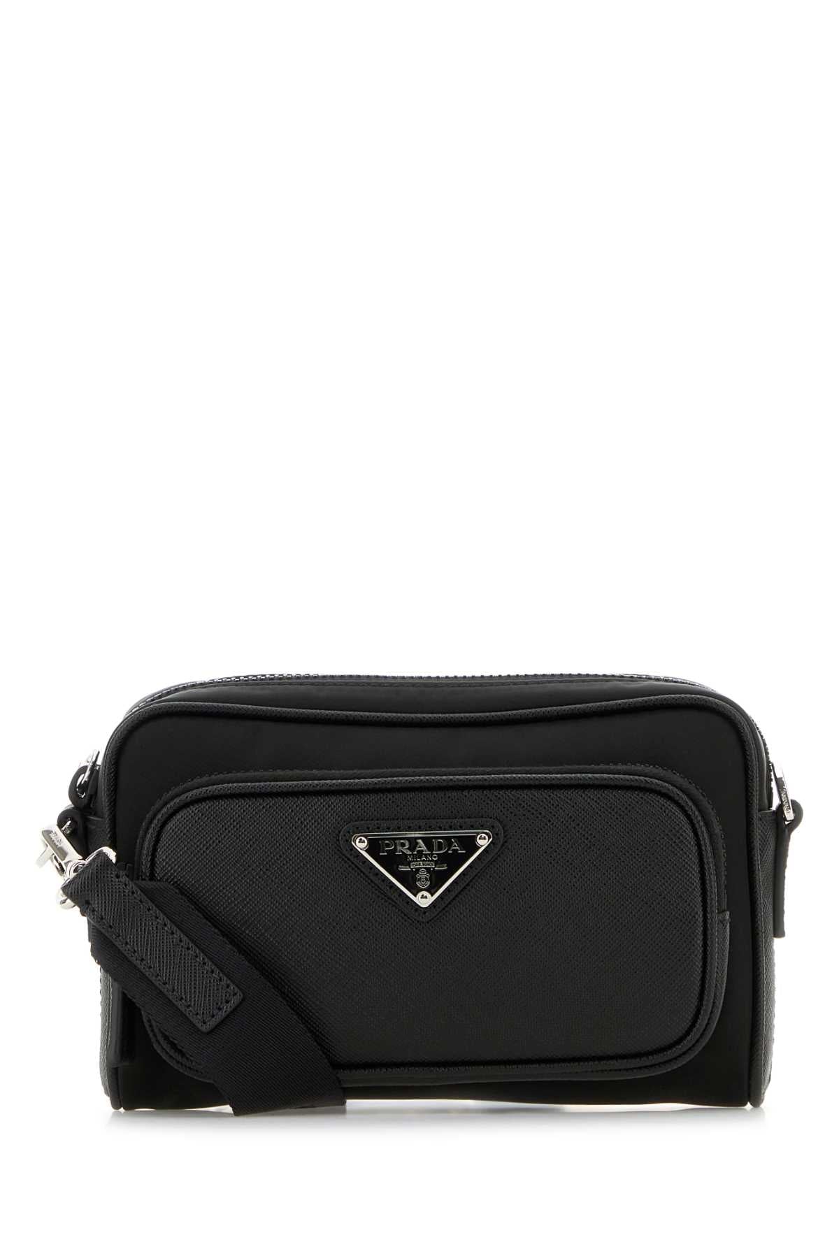 Prada プラダ ブラック RE ナイロン & レザー クロスボディ バッグ - Image 2