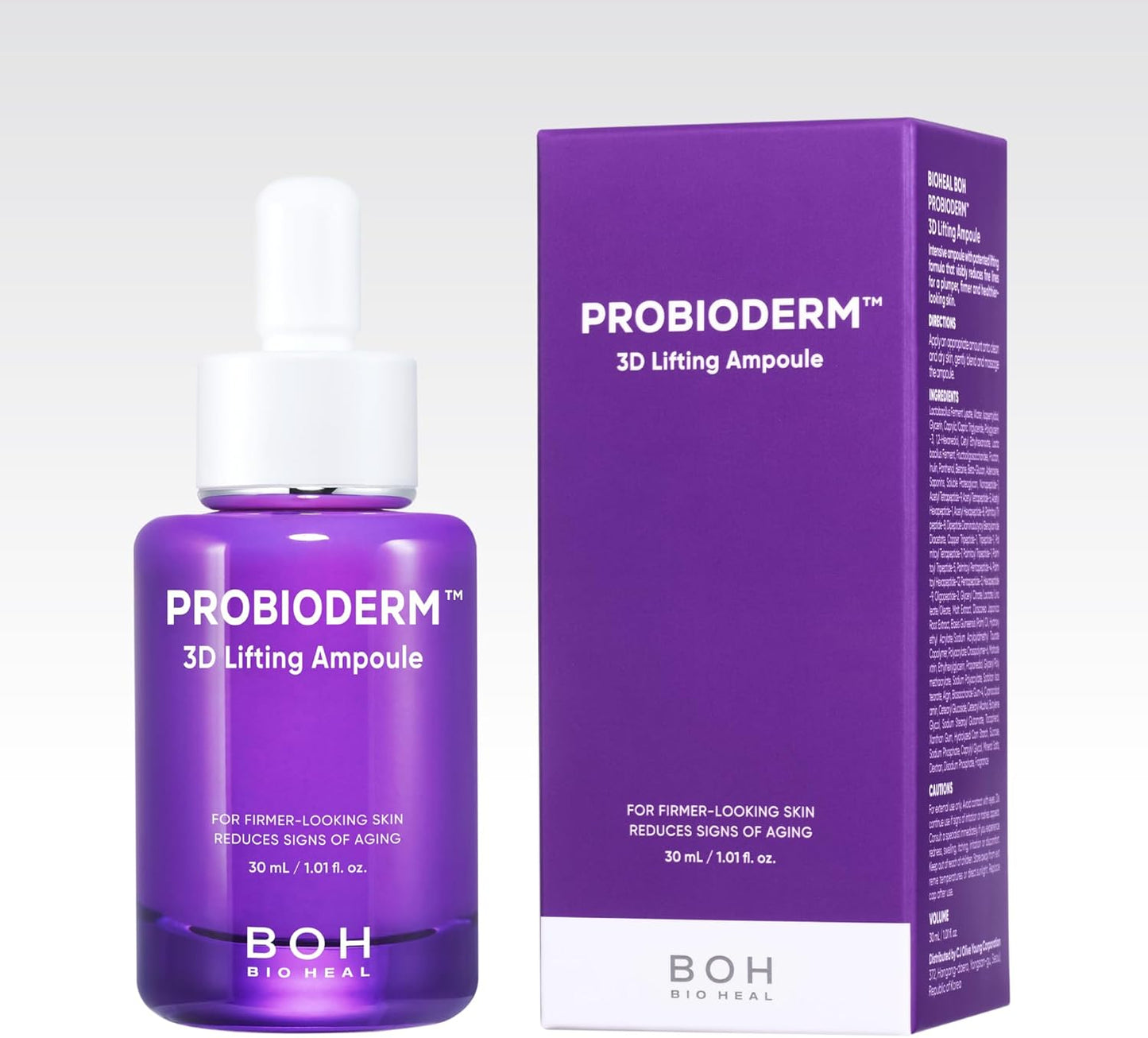 BIOHEAL BOH Skin Serum, 1.0 fl oz (30 ml), Probioderm 3D Lifting Ampoule