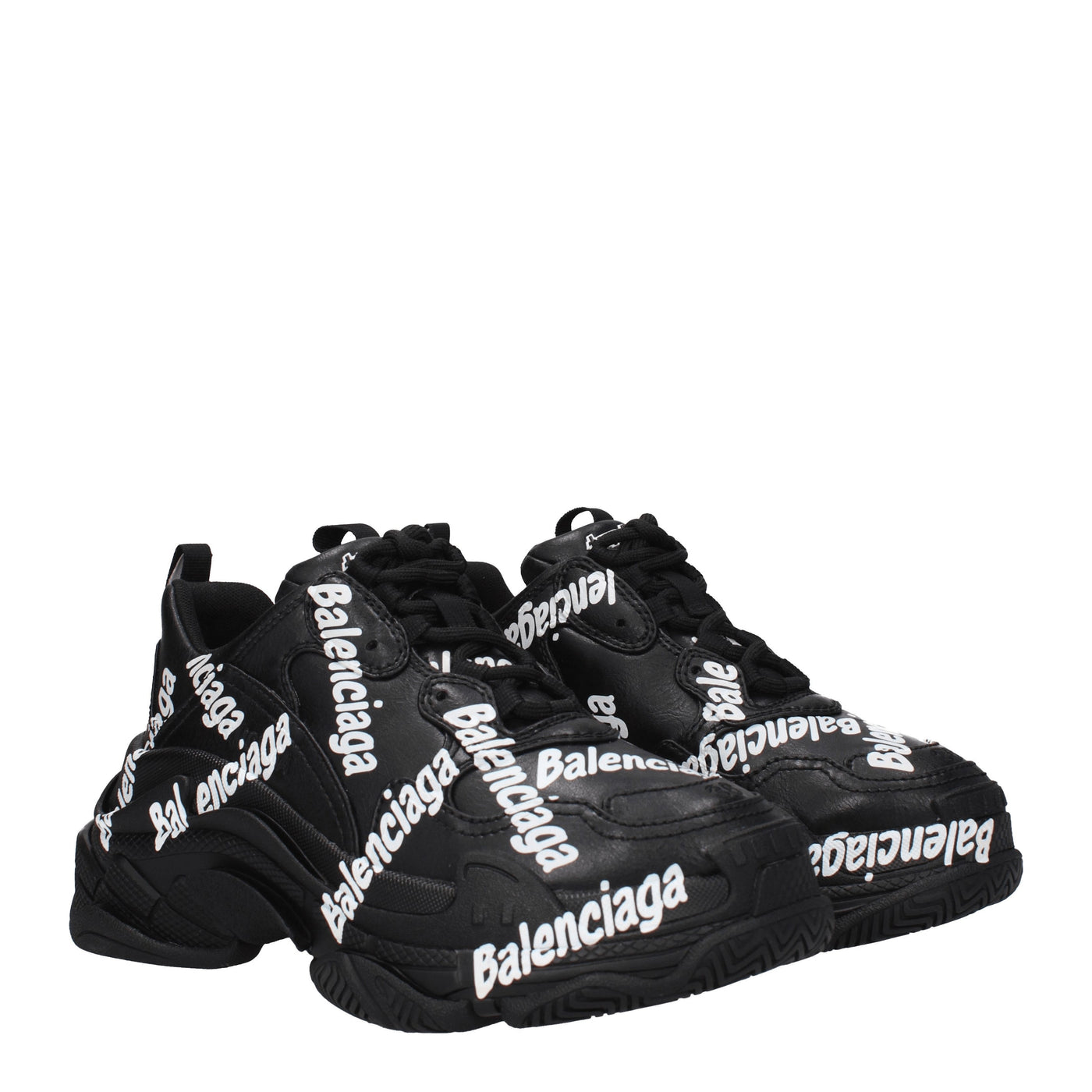 Balenciaga バレンシアガスニーカートリプル S 女性生地黒 - Image 2