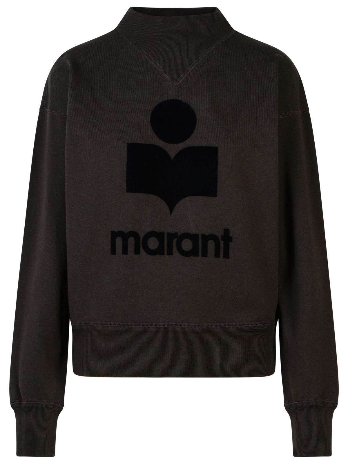 Marant イザベル・マラン・エトワイル「モービー」ブラックコットンブレンドスウェットシャツ - Image 2