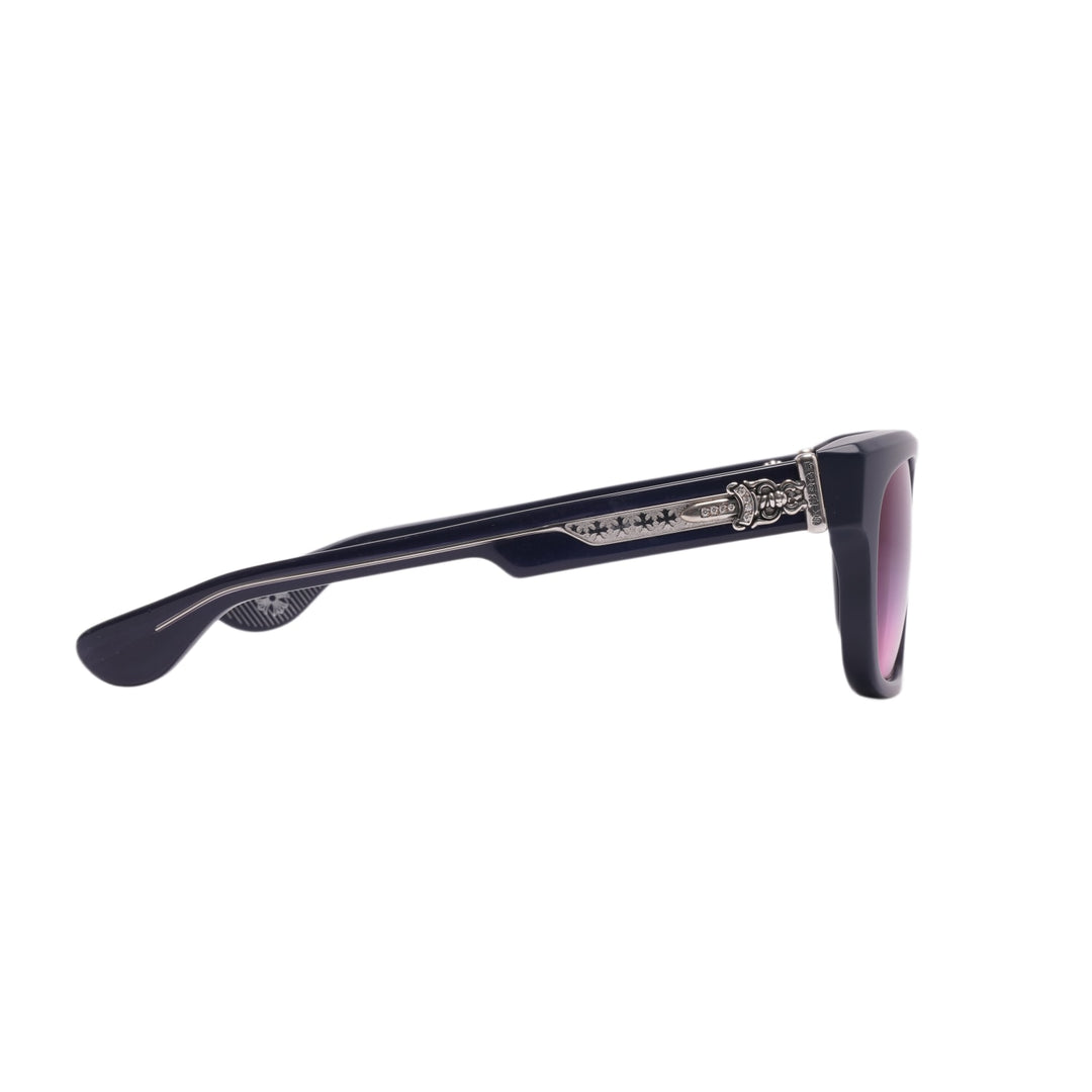 CHROME HEARTS 'MATTE NAVY' DIAMOND BOX OFFICER MPCK SUNGLASSES