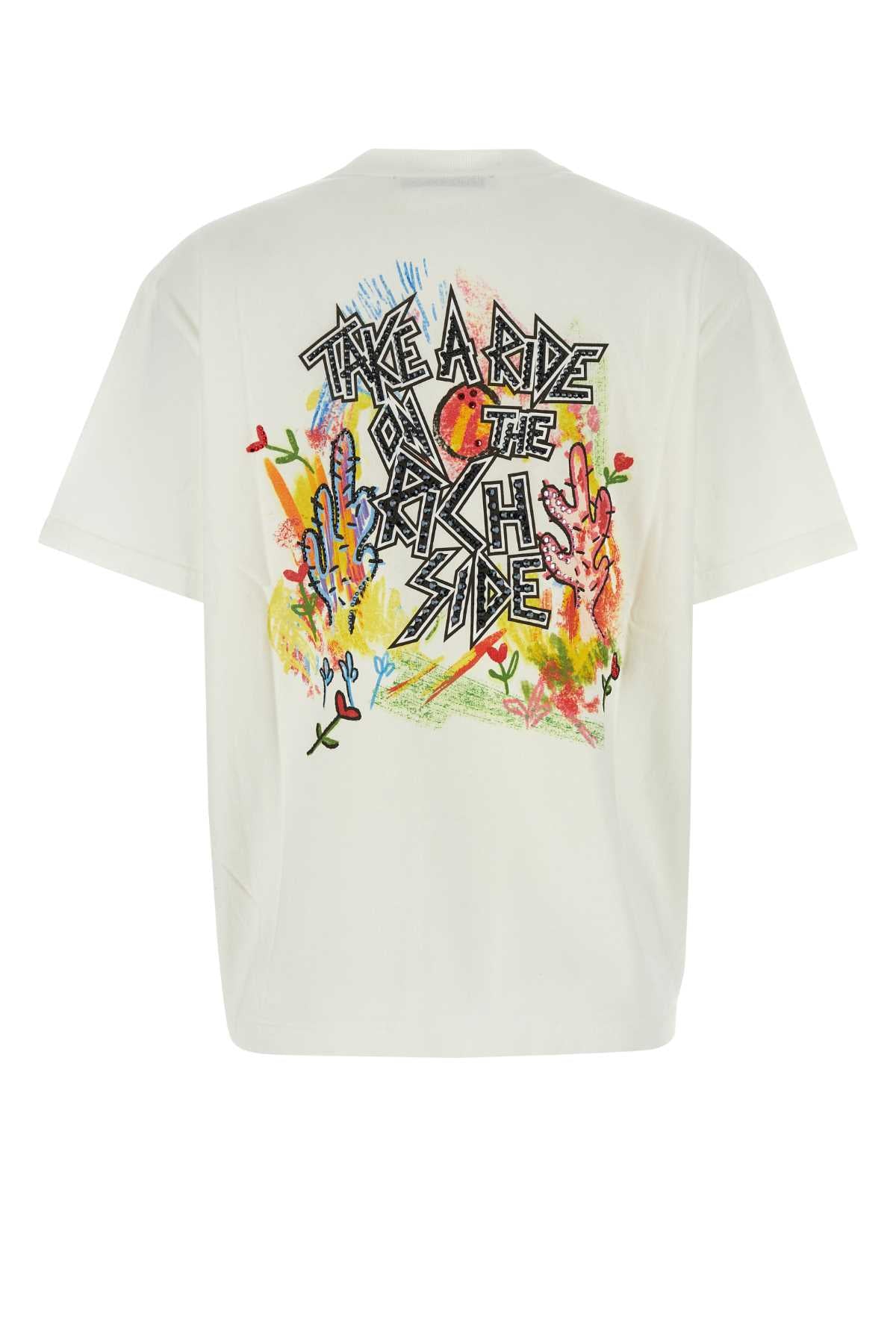 Alessandra Rich アレッサンドラリッチホワイトコットン特大Tシャツ - Image 2