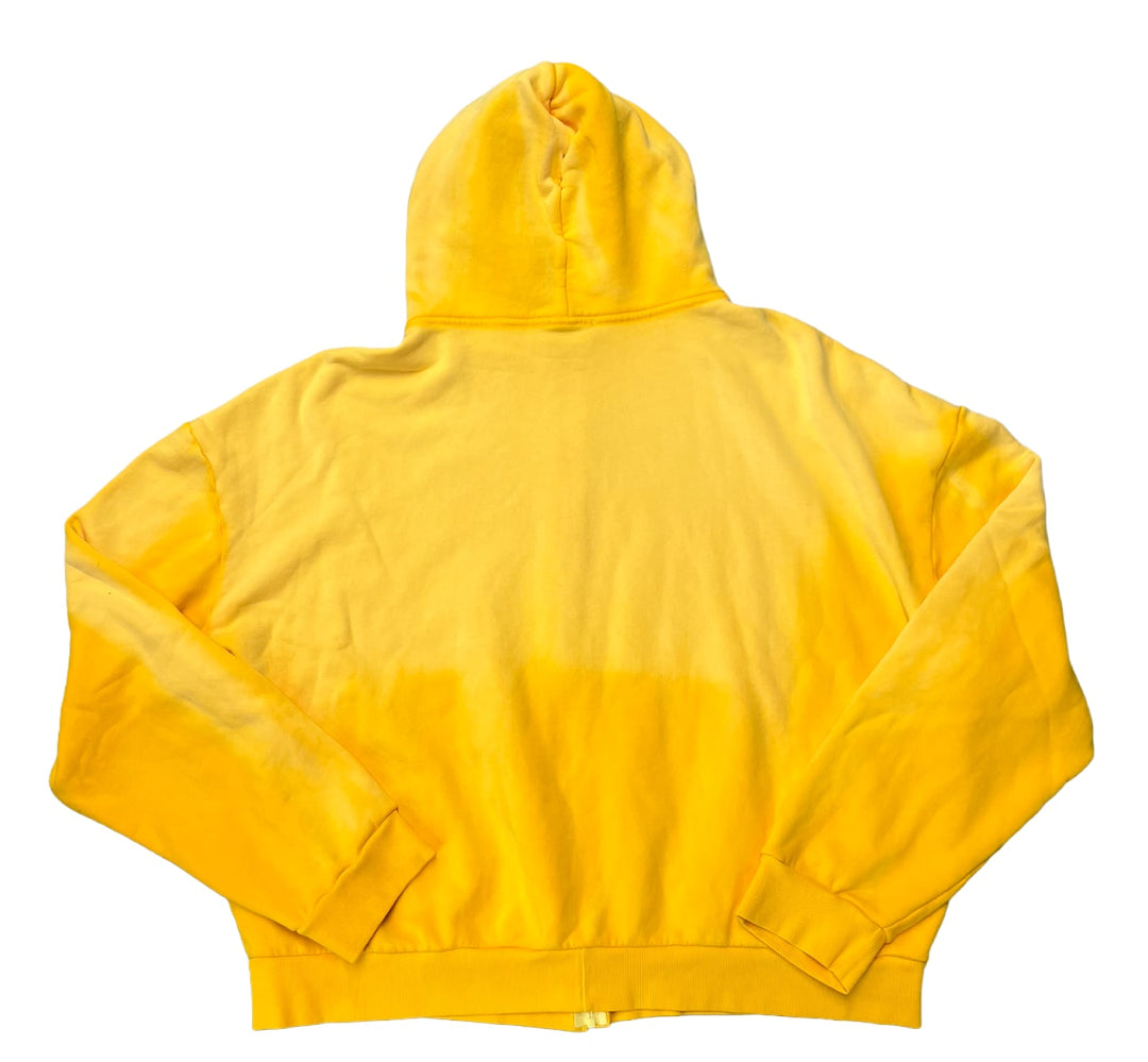 BOSSI 'BLUE HEAVY METAL' WASHED YELLOW ZIP-UP
