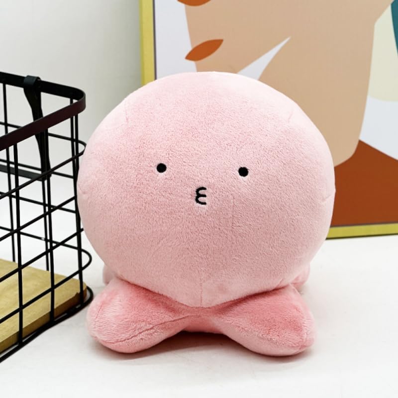 HIYOKU Anime Plush Toy 7.9 inches (20 cm), Cute, Soft, Fluffy, Body Pillow, Toy, Students, Sleeping, Warming Hands, Figurine, Anime Goods, Moe Goods, Fashionable (Pink Octopus)