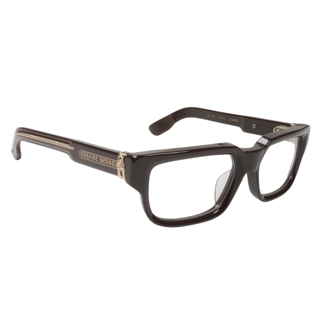 CHROME HEARTS '2 THICK' CLASSIC BROWN GLASSES
