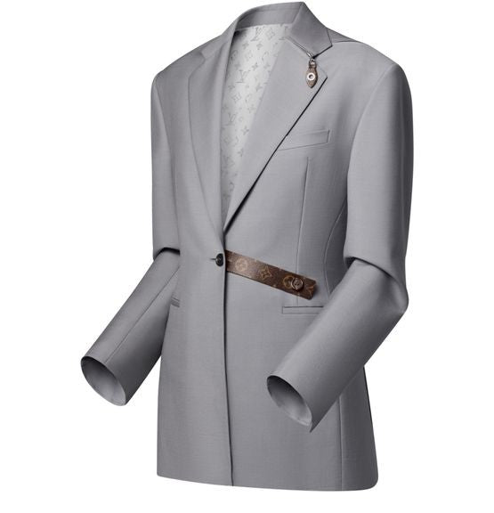 LOUIS VUITTON Blazer Jacket W Chain Detail - Image 2