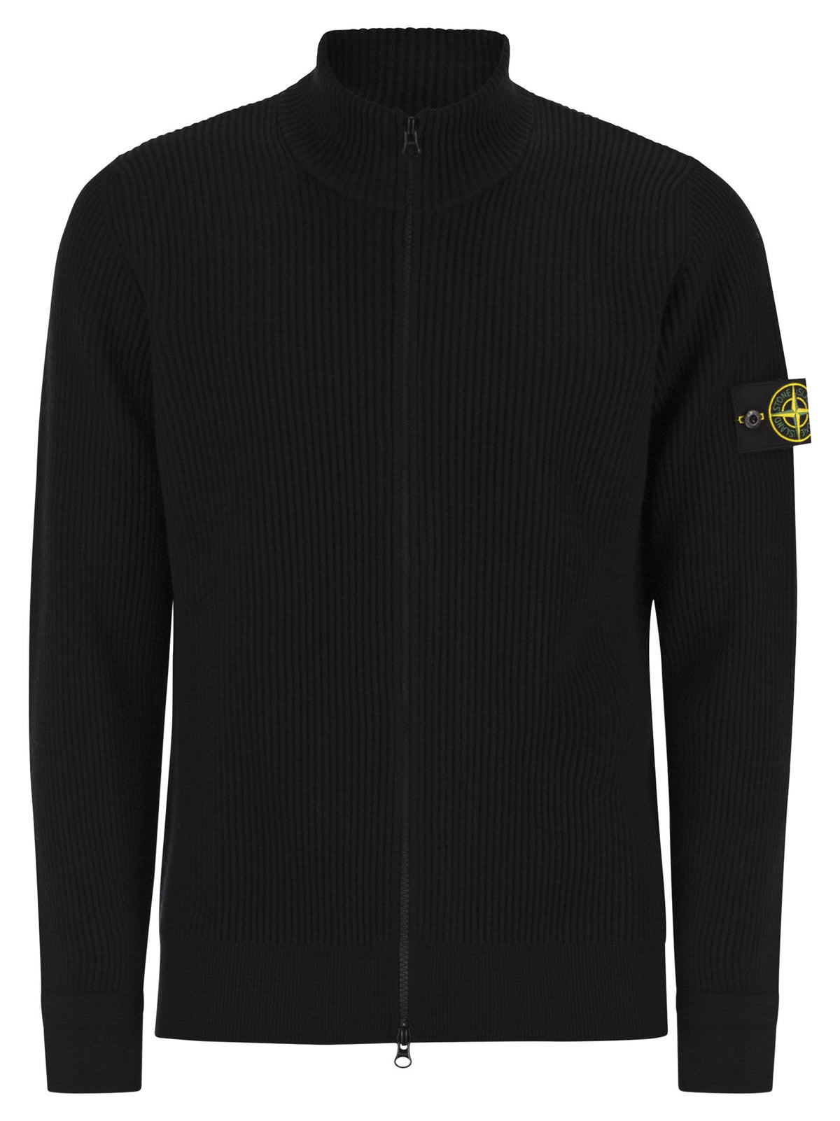 Stone Stone Island Sweater With Zip And Thin Ribbed Edges - Image 2