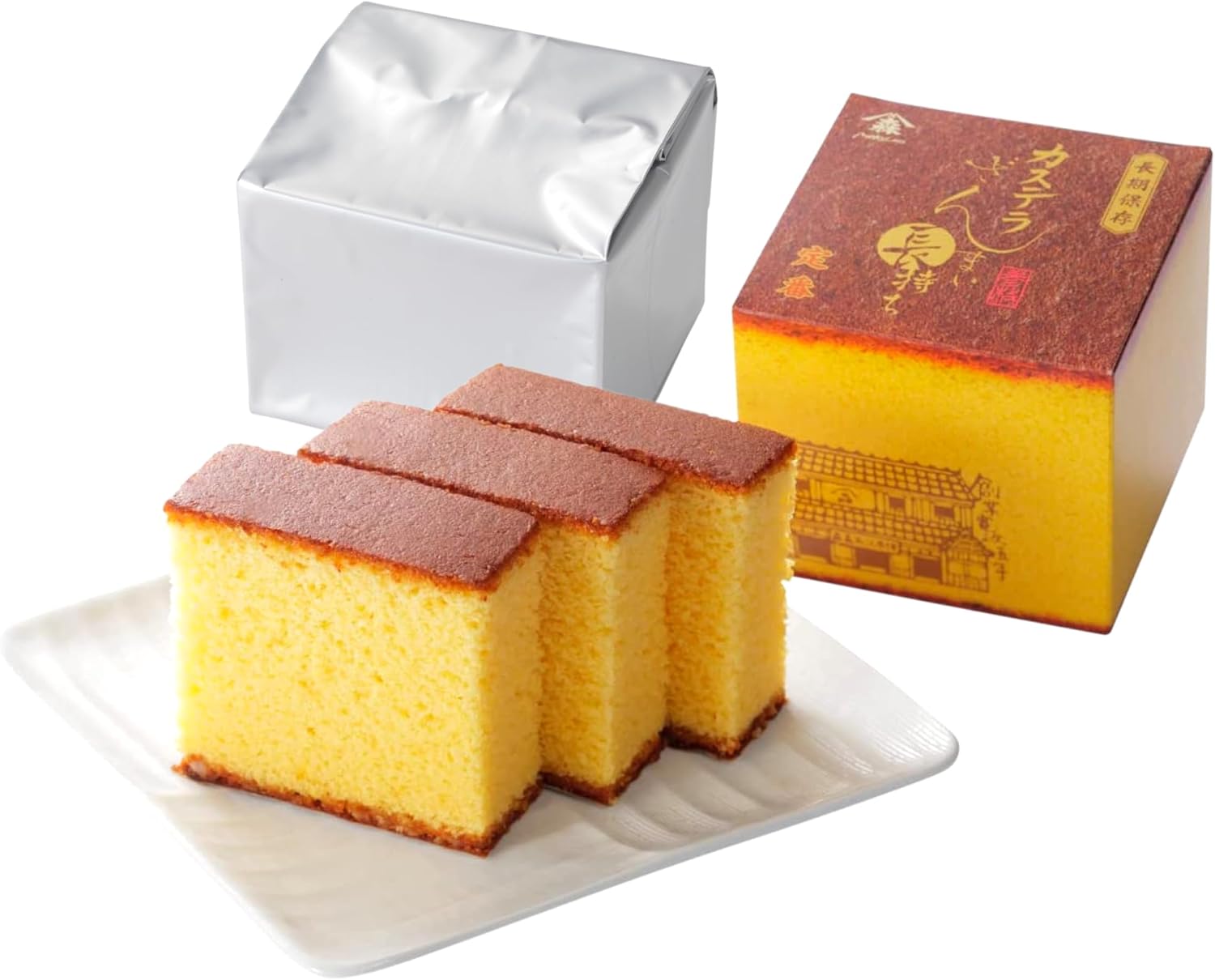 Kashuuden Morinaga Castella Zanmai Long-lasting (Three Boxes) Classic x2, Matcha x1