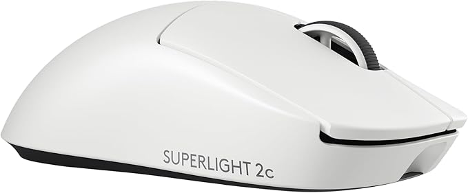 Logicool G-PPD-004WLCO-WH G 8,000 Hz Polling Rate PRO X SUPERLIGHT 2C Compact Wireless Gaming Mouse, Lightweight 1.8 oz (51 g) LightForce Hybrid Switch, Lightspeed Hero 2 Sensor, USB Type-C Charging