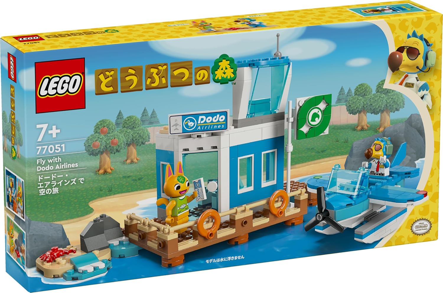 LEGO 77051 Animal Crossing Dodo Airlines Flight Toy, Building Blocks, Birthday Present, Boys, Girls, Children, 7, 8, 9 Years, Elementary School Students, Game, Pretend Play, Role Play