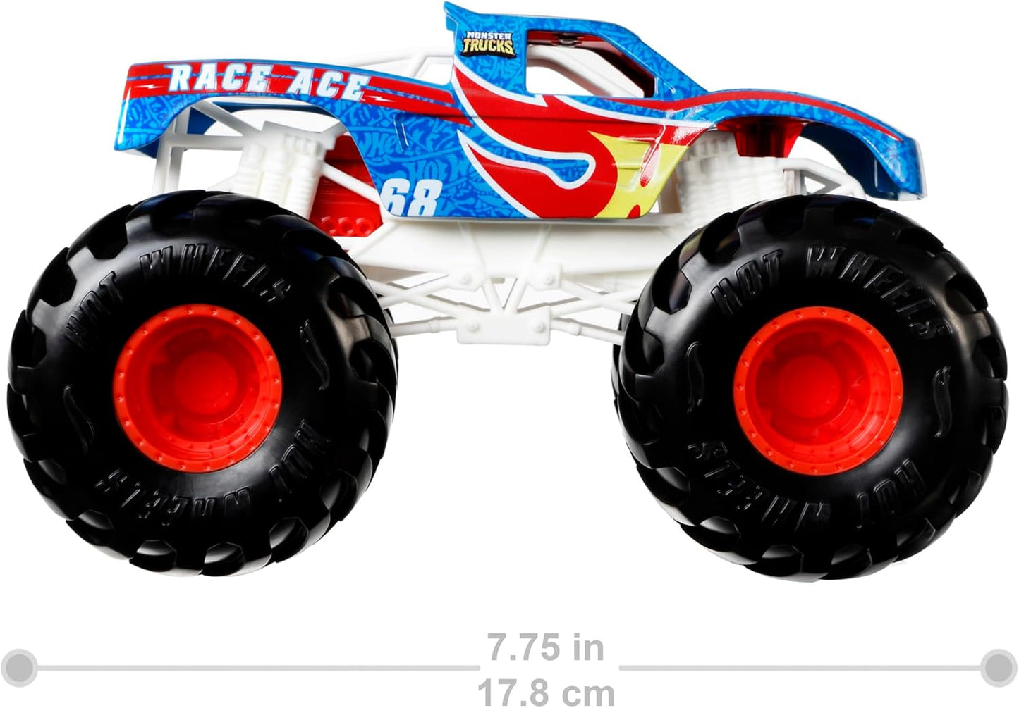 Hot Wheels Big Size Monster Truck Race Ace Mini Car 1:24 Toy Vehicle, Ages 3 and Up GTJ37
