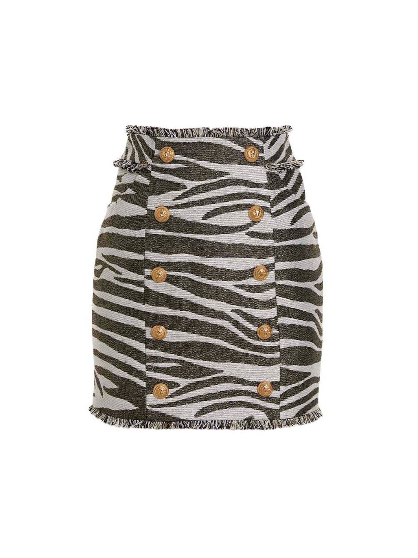 Balmain 'Lurex Zebra'スカート - Image 2
