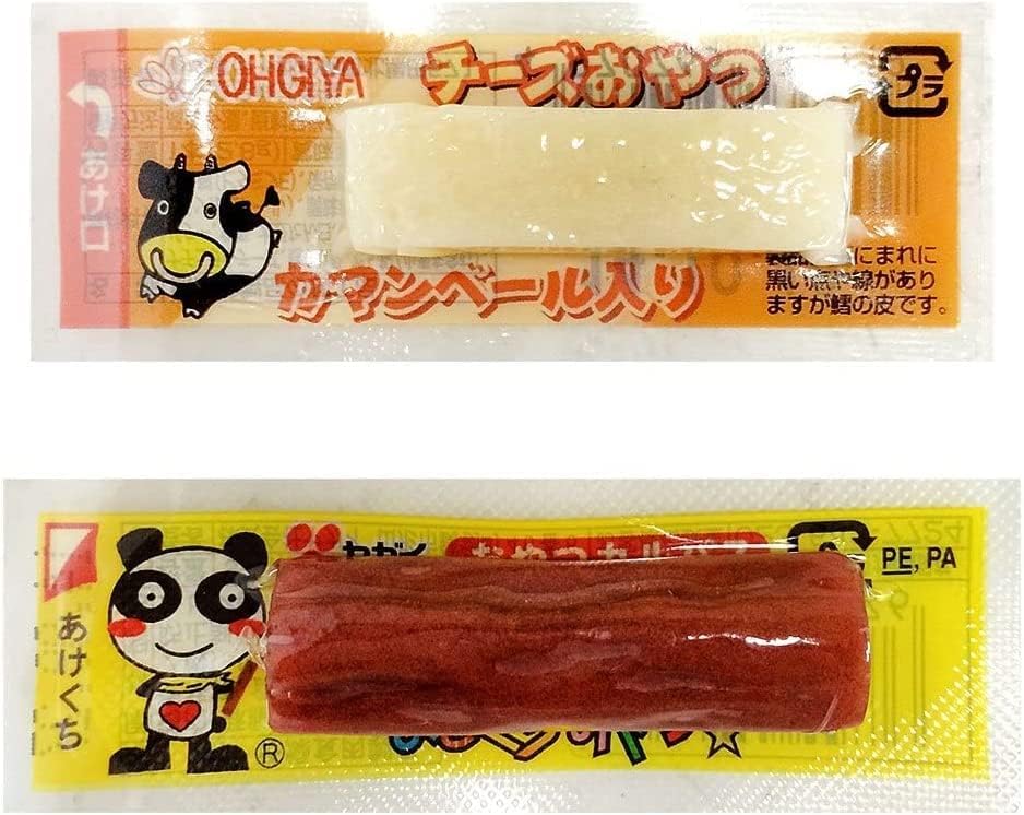PrimeSellerJapan Snack Calpas & Cheese Snack 100-Piece Assortment Share Pack Large Capacity Individually Wrapped Yagai Calpas Delicacy Snacks Appetizers