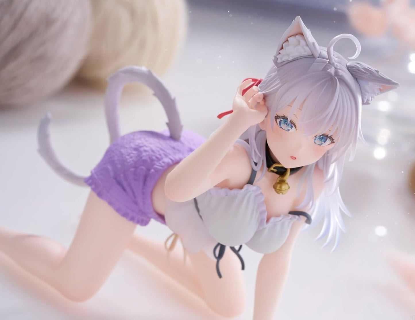 Sometimes Russian, Ariya next to Delre in Bosoto, Desktop Cute Figure, Aria, Cat Ears, Room Wear, Official, Approx. 5.1 inches (13 cm)