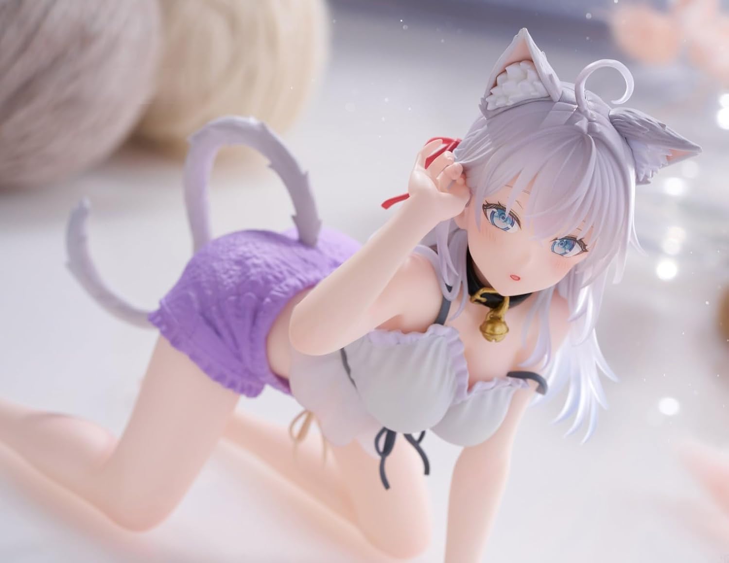 Sometimes Russian, Ariya next to Delre in Bosoto, Desktop Cute Figure, Aria, Cat Ears, Room Wear, Official, Approx. 5.1 inches (13 cm)