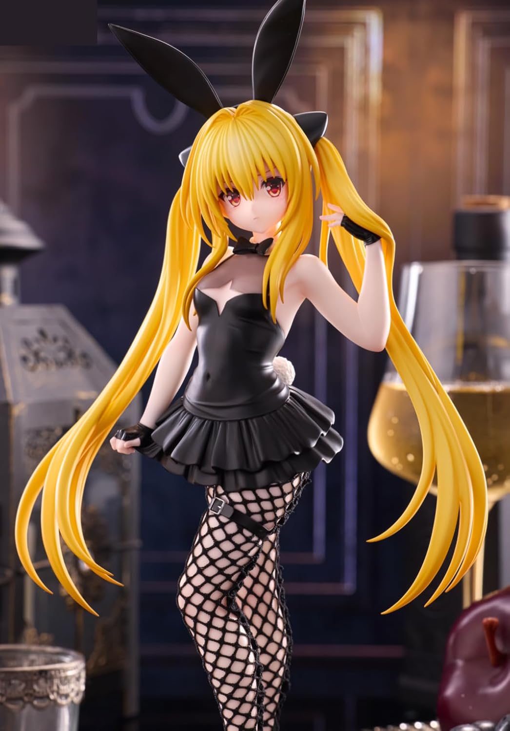 To Love Ru Darkness BiCute Bunnies Figure - Golden Darkness, Bunny Girl, Black Outfit, Anime Figure
