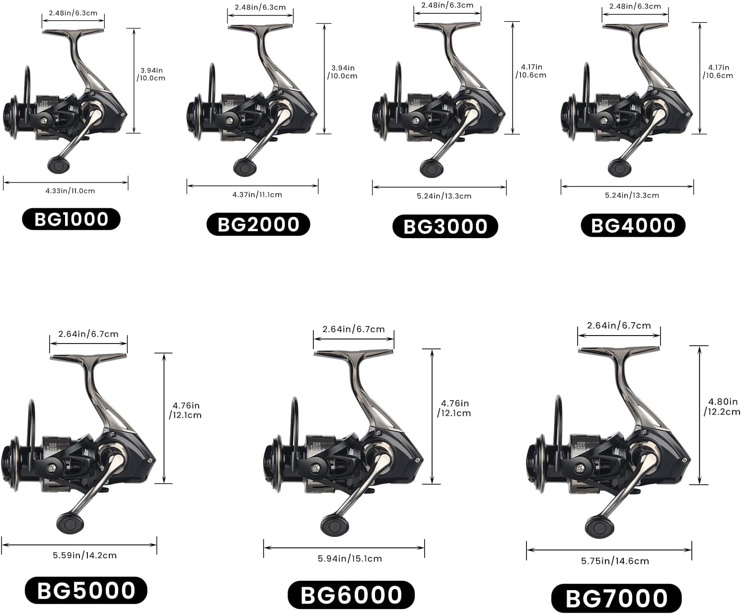 HAUT TON Spinning Reel 8000/9000/10000/12000/14000 Series 17+1BB Graphite/Metal Frame Surf Fishing Reel 4.8:1 Gear Ratio 55lb Drag Medium/Heavy Long Casting Coastal Offshore Saltwater Monster Fish