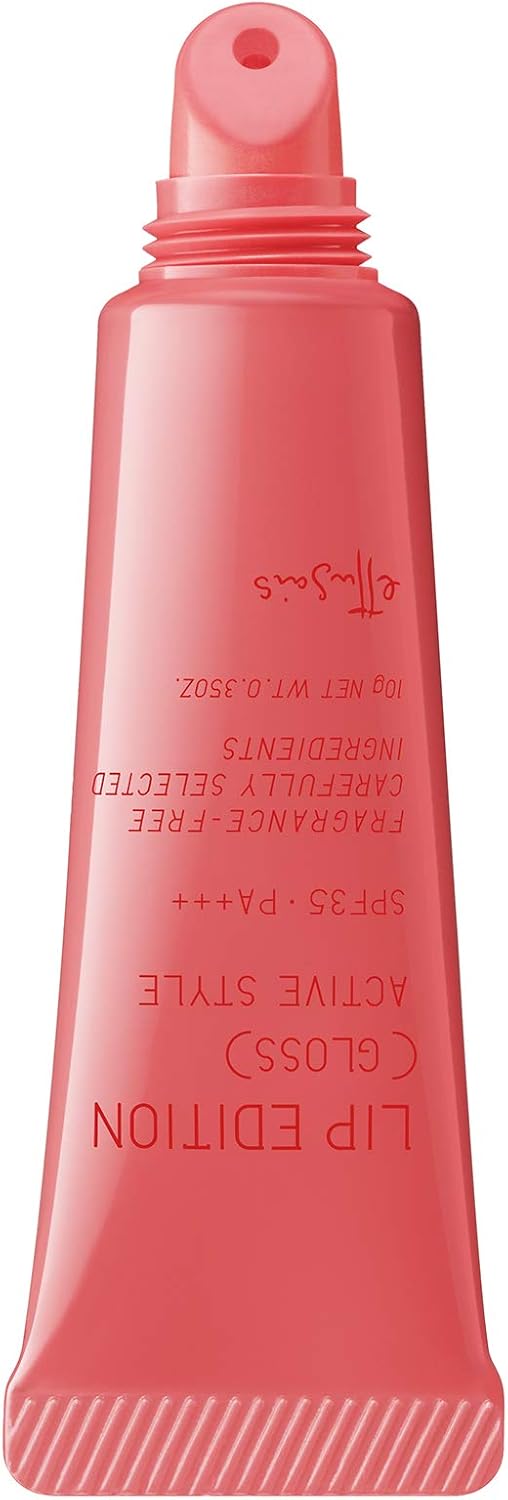 ettusais Lip Edition (Gloss) Active Style 03 Bright Coral Lip Gloss Lip Serum, SPF35, PA+++, 0.4 oz (10 g)