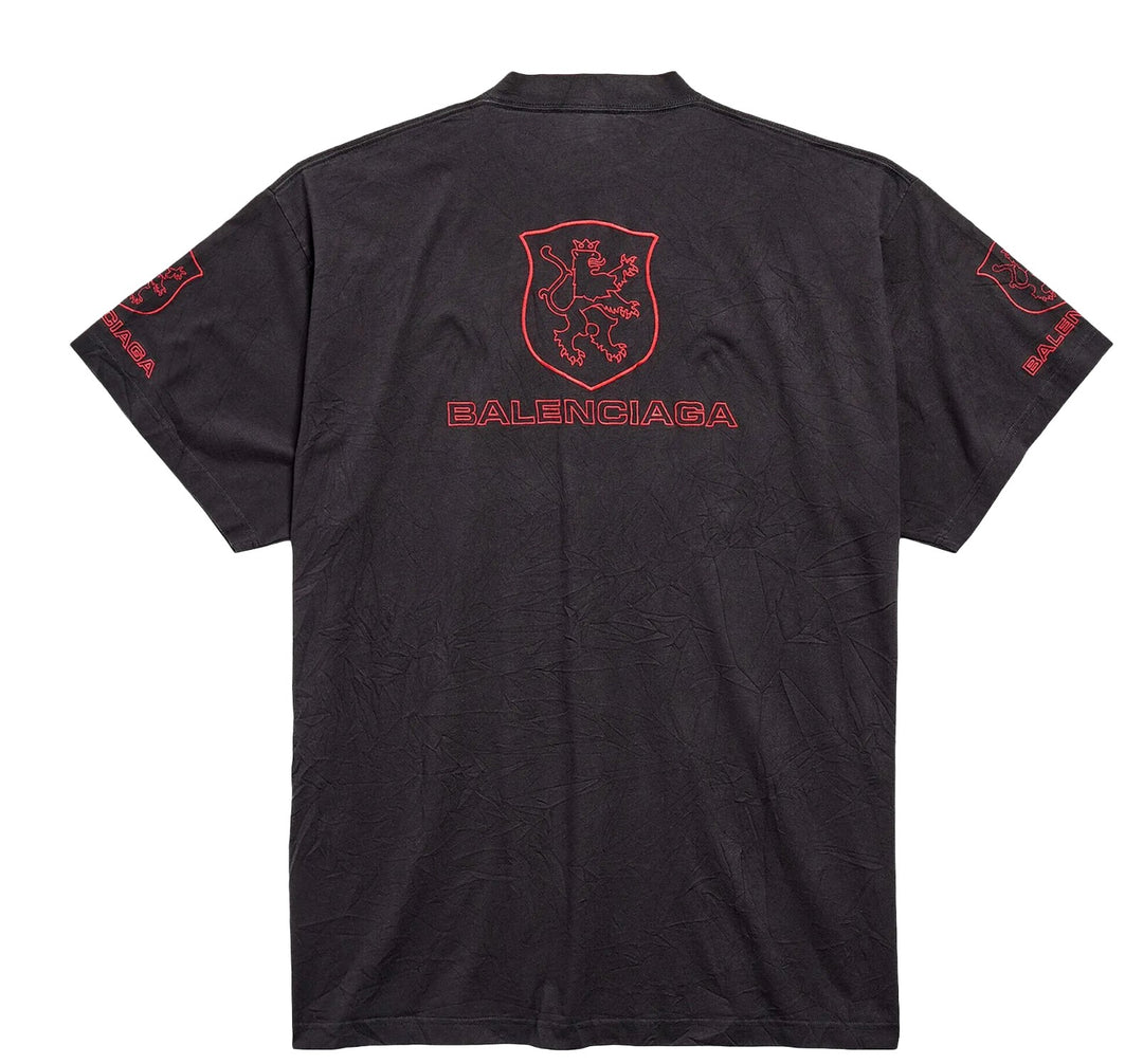 BALENCIAGA 'LION CLUB' BLACK TEE