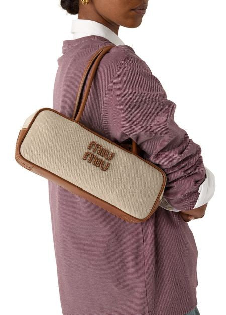 MIU MIU Leather and fabric Beau bag - Image 2