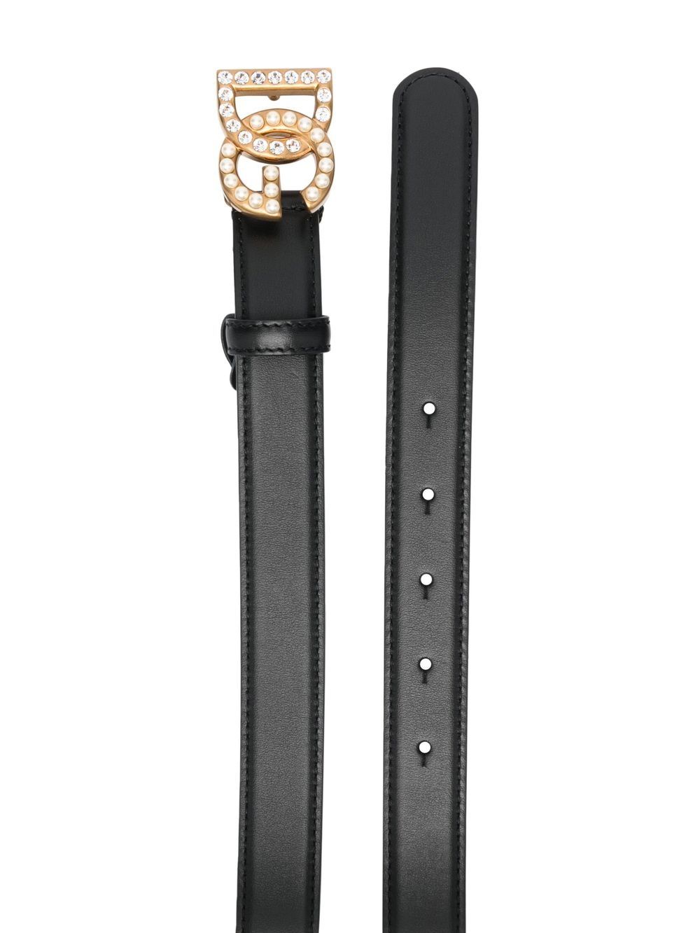 Dolce  Gabbana ドルチェ＆ガッバーナDGロゴレザーベルト - Image 2