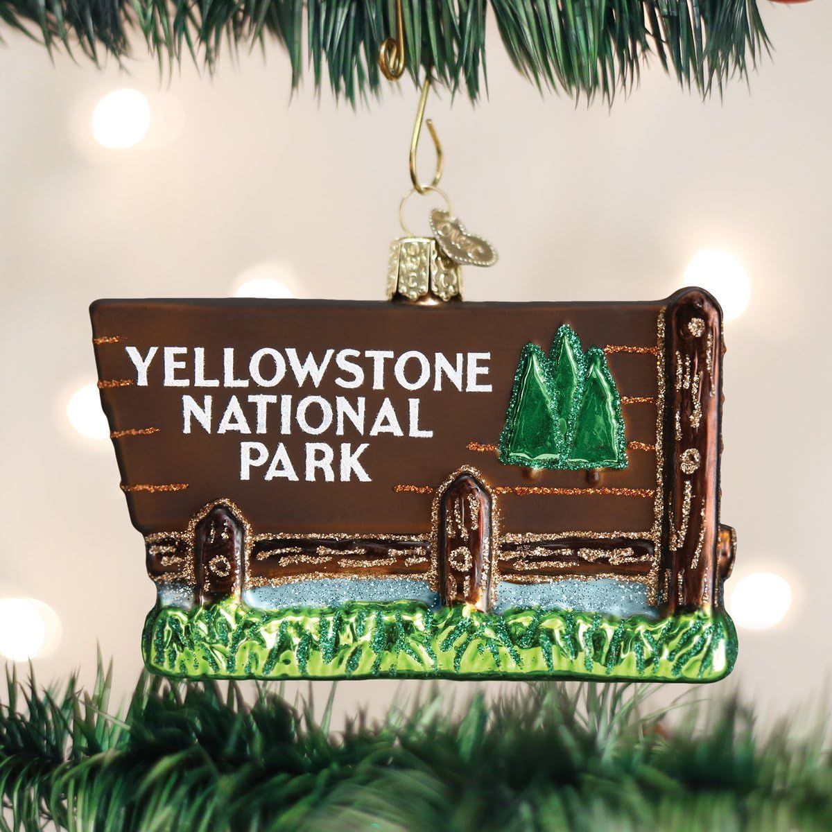Old World Christmas - Adornos para árbol de Navidad: Adornos de vidrio soplado de parques estatales, Parque Nacional de Yellowstone