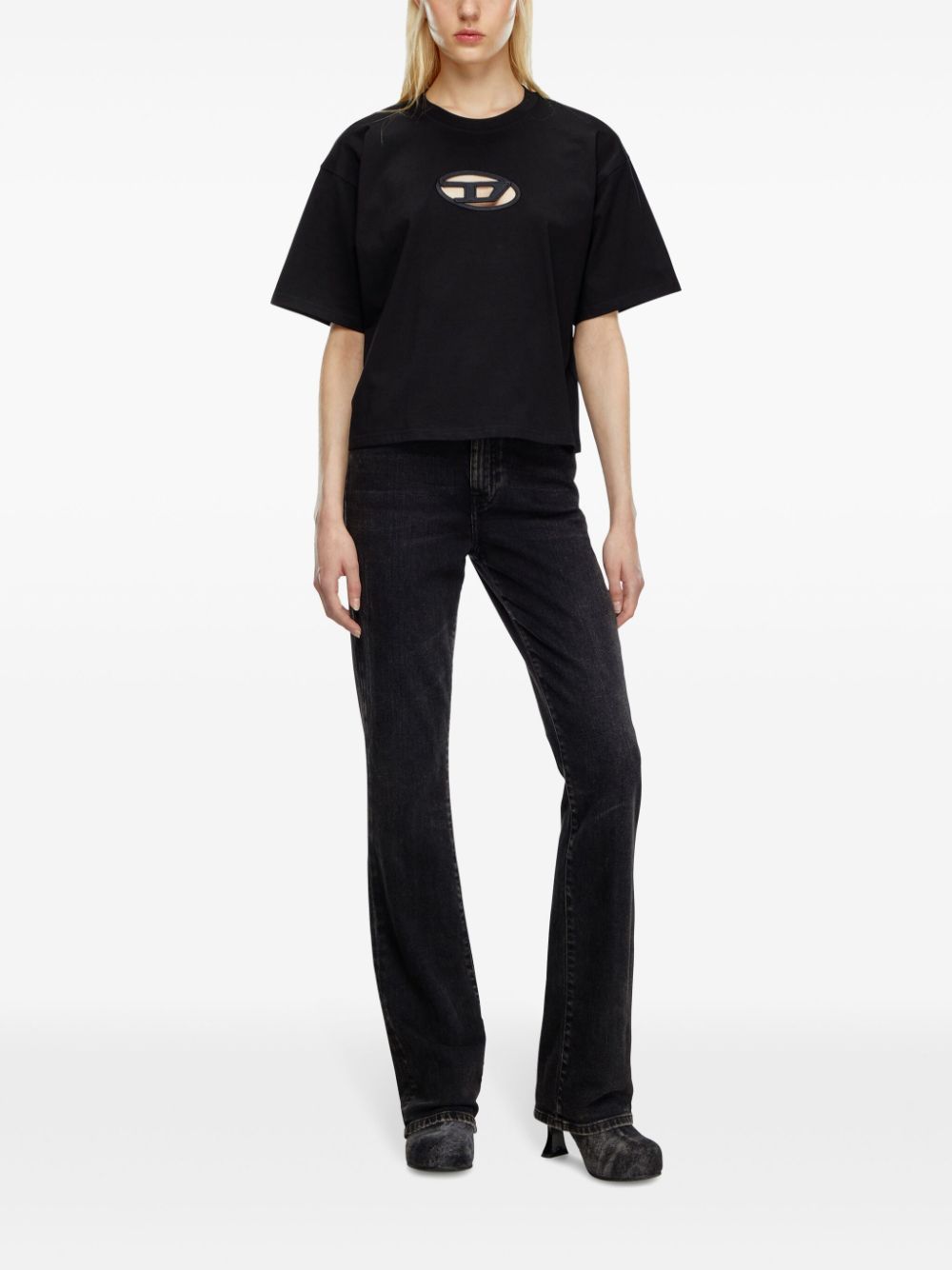 Diesel ディーゼルTバックスクロップコットンTシャツ - Image 2