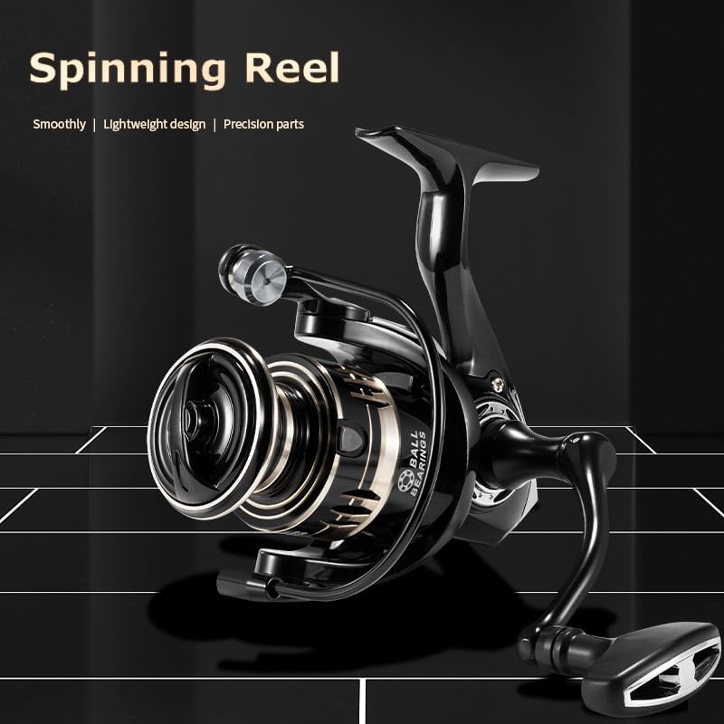 ROOBLINOS MG 2000-7000 Professional Spinning Fishing Reel Lightweight Black Metal Body Smooth Drag System Freshwater Reservoir Carp Fishing