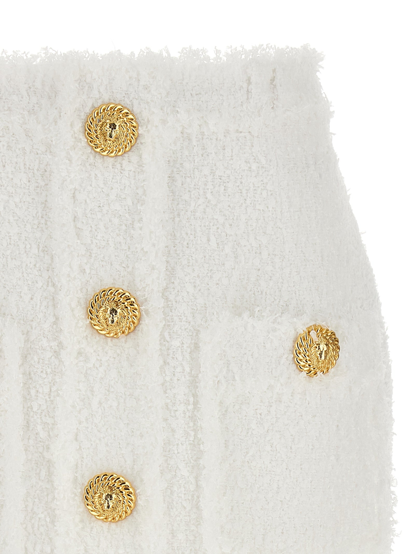 Balmain バルメインボタンツイードスカート - Image 2