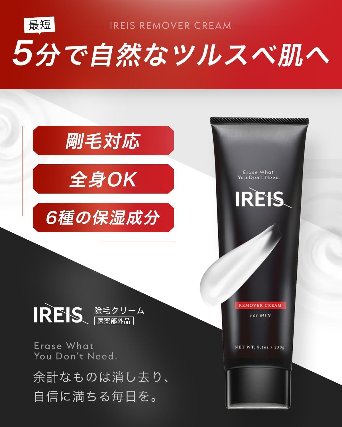 Hair Removal Cream, Men's Hair Removal Cream, Vio, Hypoallergenic Formula to Reduce Unpleasant Odors, Large Capacity 8.1 oz (230 g), Quasi-Drug Product (2 Pack)