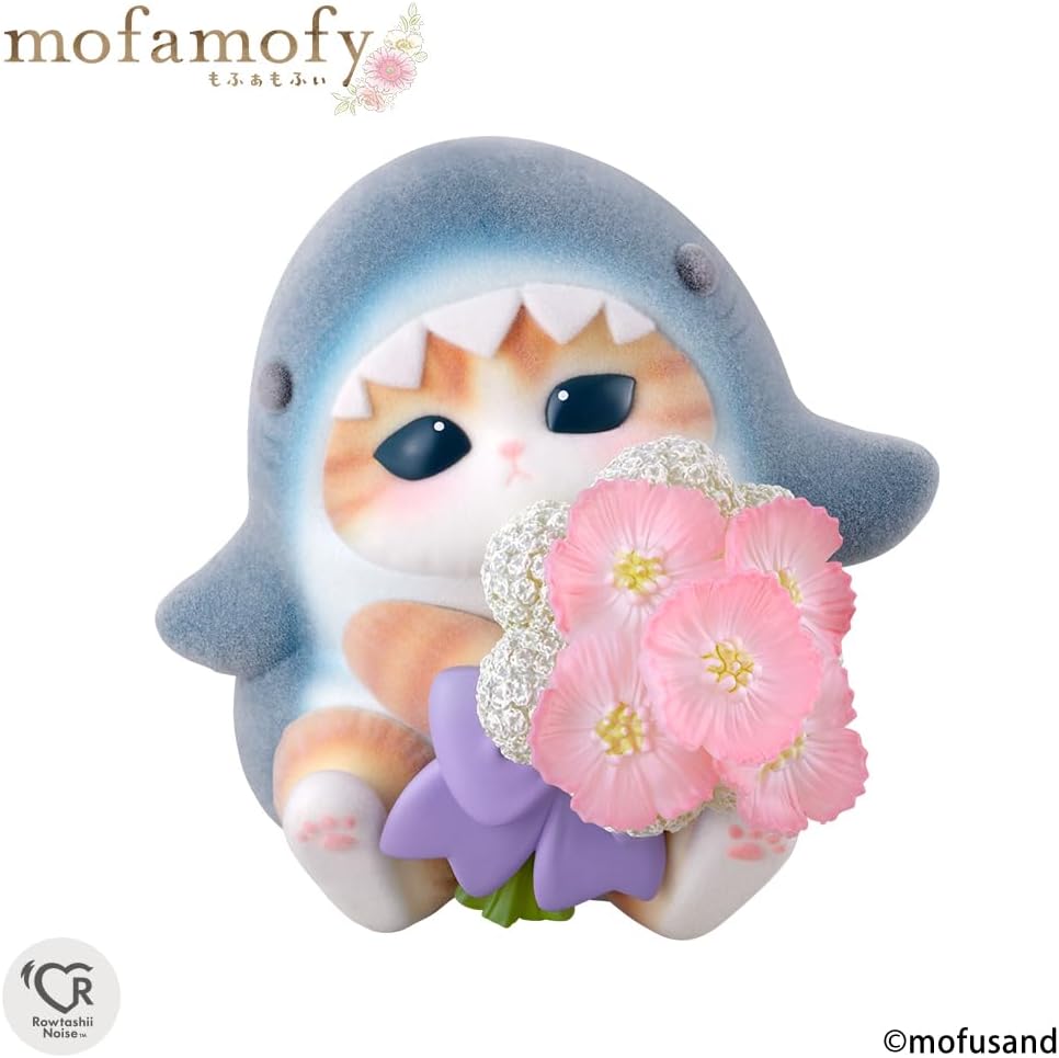 Rowtashii Noise Mofamofy Mofusand Shark Nyan, Approx. 3.5 inches (90 mm), PVC, ABS & Nylon, Pre-painted Complete Figure