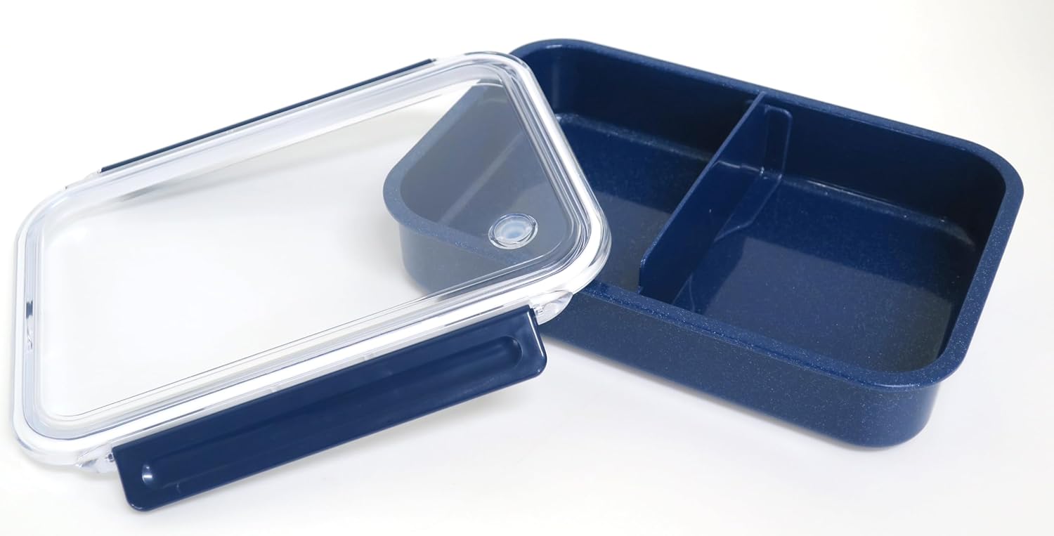 OSK PCL-5 Silver Mode, Tight Box, Divider, Intake and Exhaust Valve Included, Blue, 27.6 fl oz (800 ml), Made in Japan, Microwave Safe, Stylish, Simple, Unisex, Kids, Students, Adults, Silver Ion, Antibacterial