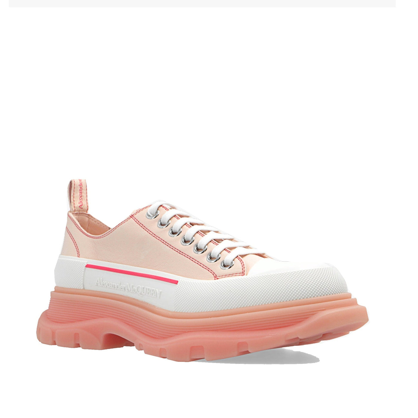 Alexander Mcqueen アレクサンダーマックイーントレッドスリックレザースニーカー - Image 2