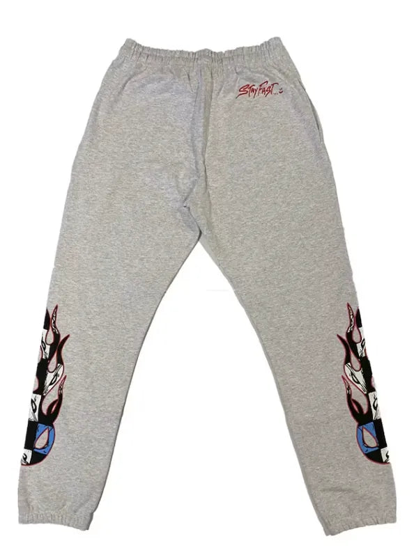 CHROME HEARTS MATTY BOY 'STAY FAST' GREY SWEATPANTS