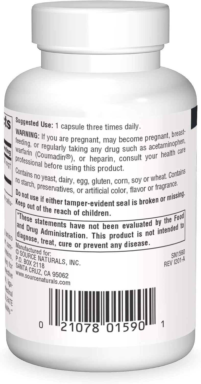 Source Naturals Glucosamine Sulfate, 60 Caps 500 MG