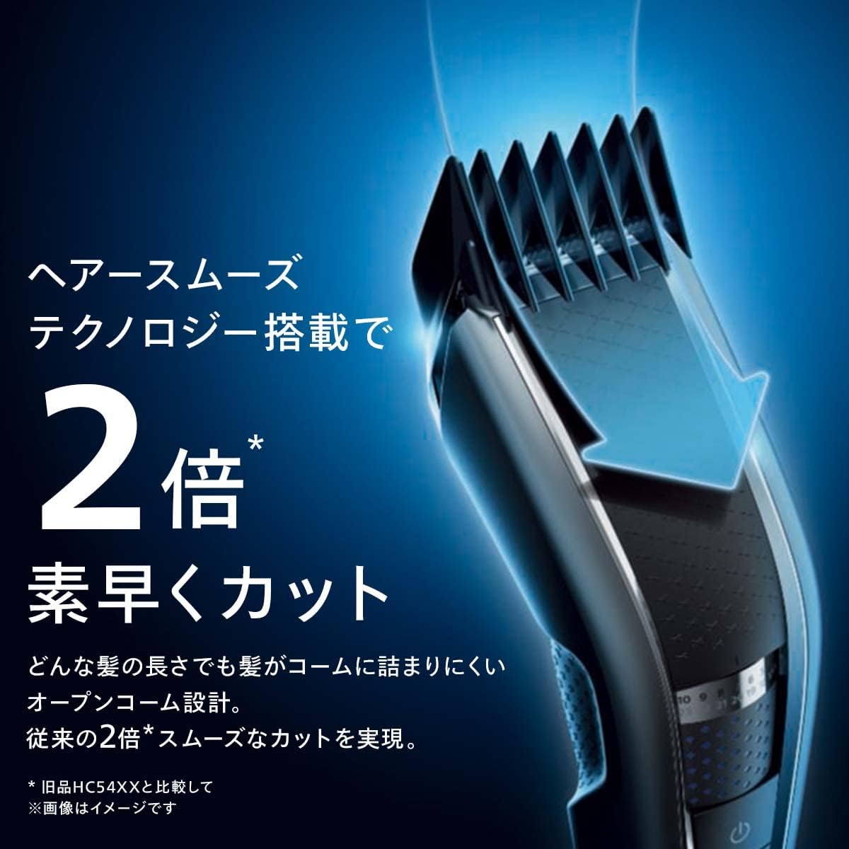 Philips Hair Cutter 5000 Series (Electric Clippers/27-Step Adjustment 3-28 mm・Turbo Mode・Charging/AC Type) HC5610/60 White/Black