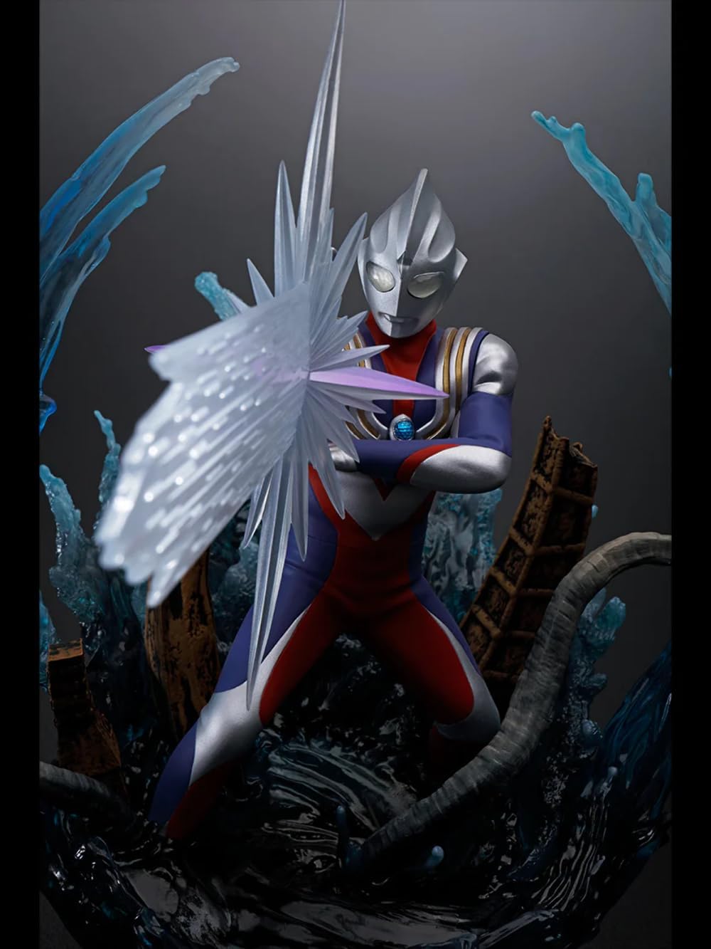 Figuarts Zero BAS63247 Ultraman Tiga Multi Type, Approx. 7.5 inches (190 mm), PVC / ABS Pre-painted Complete Figure