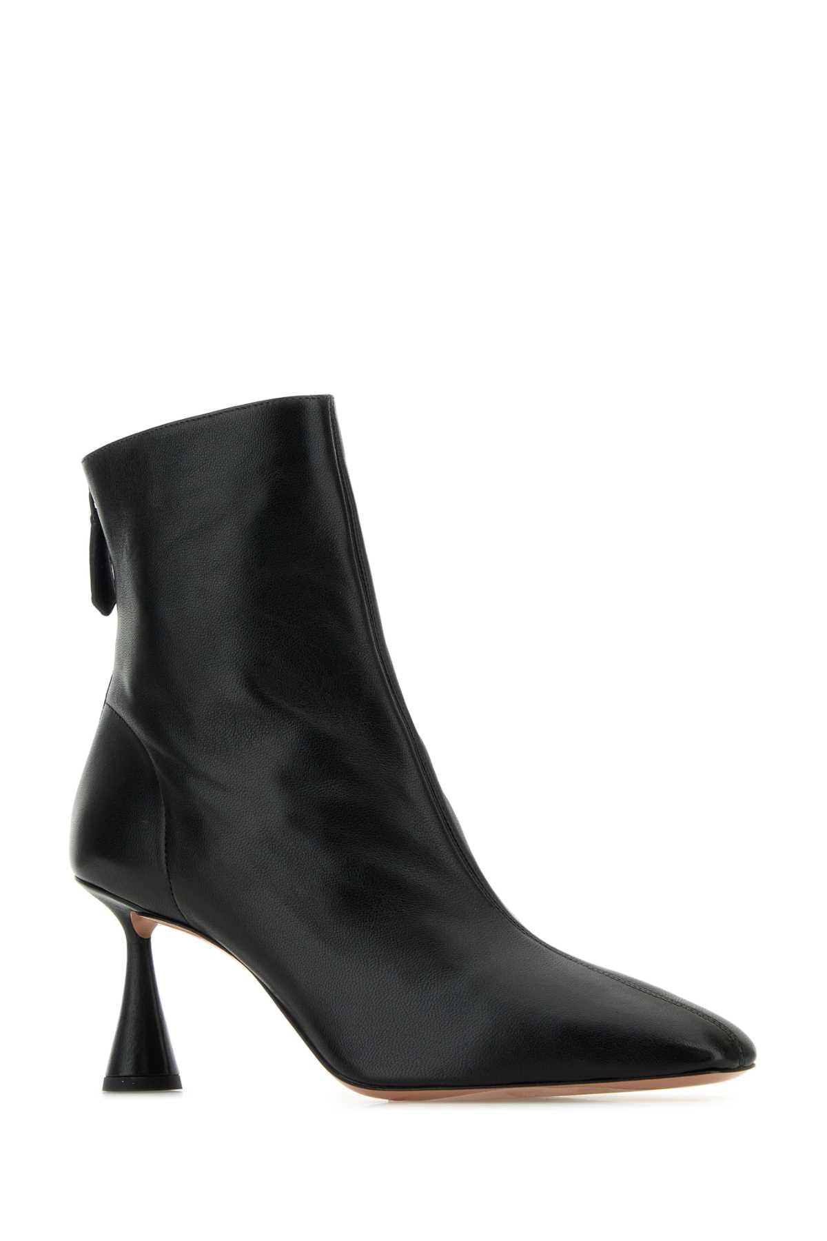 Aquazzura Black Nappa Leather Amore Ankle Boots - Image 2